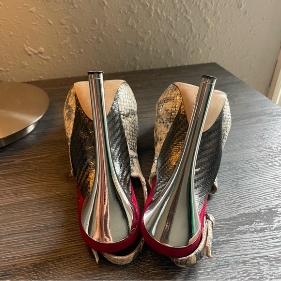 Enrico Cuini Slingback Snake Platforms - Picture 4 of 16